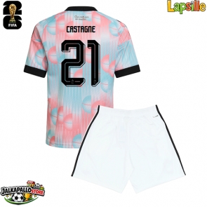 Belgia Timothy Castagne #21 Vieraspaita Lapsille MM-kisat 2026 Lyhythihainen (+ shortsit)